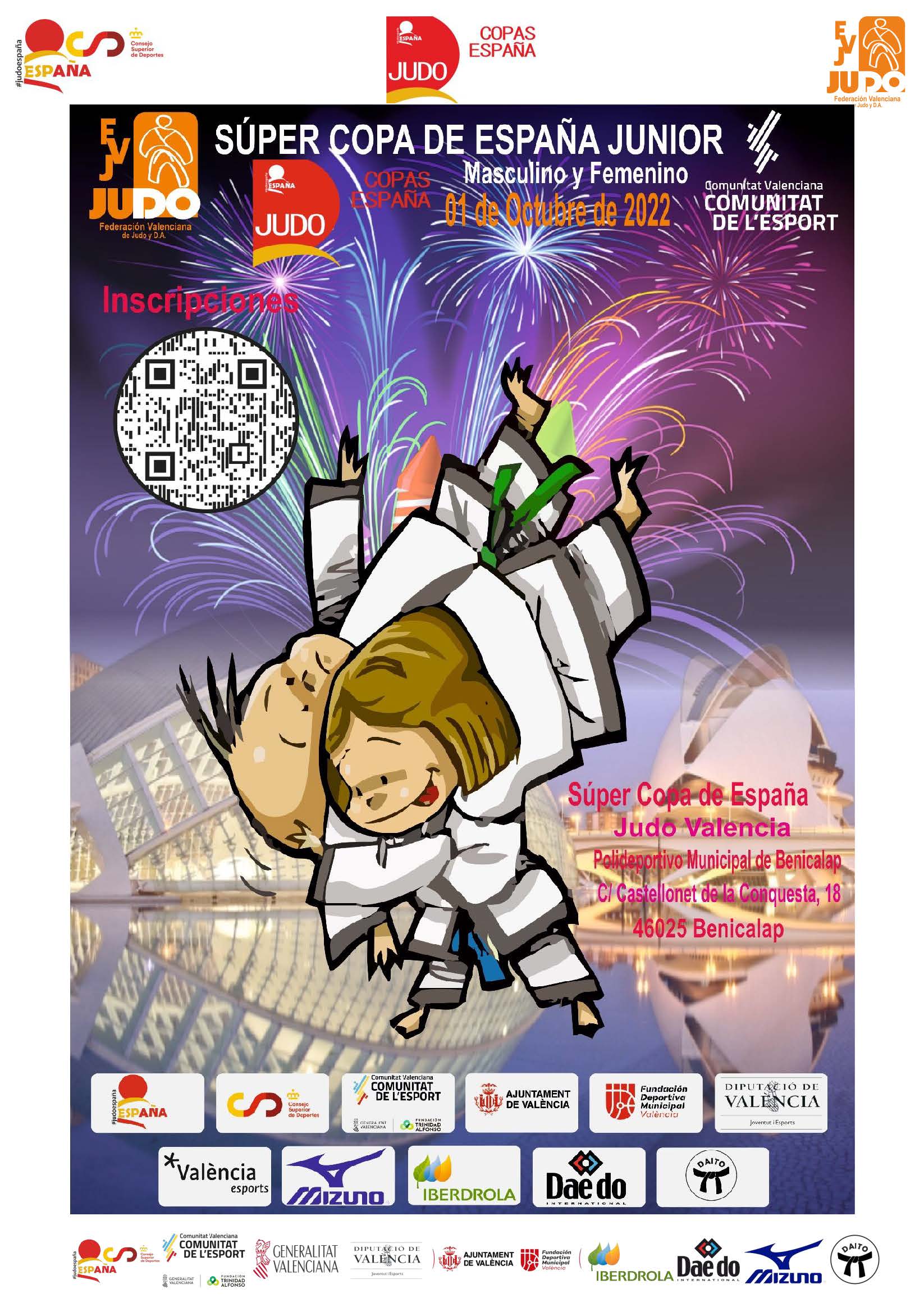 4 medallas para Navarra en la Supercopa de España de Judo Junior de Valencia. 01-10-22. RESULTADOS